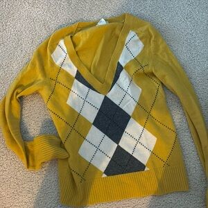 Cashmere argyle sweater